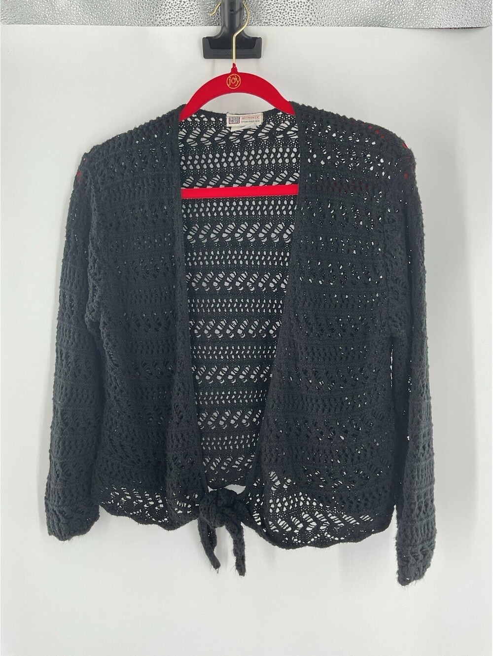 Faded Glory Ladies Xl Cardigan Loose Knit Black 109